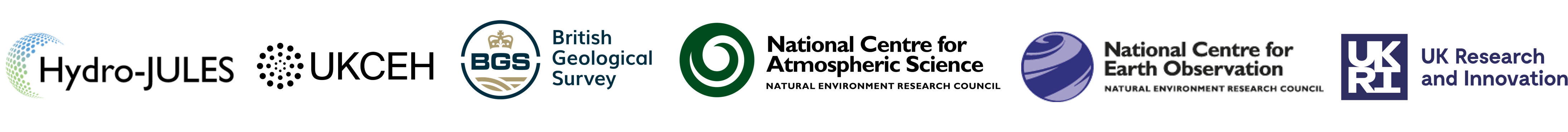 Logos of the five Hydo-JULES partners