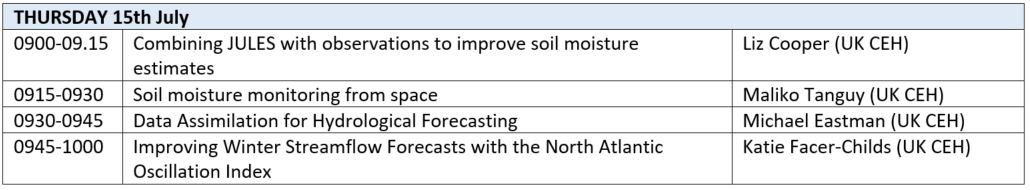 Hydro-JULES Thursday 15 July 2021